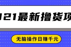 2021最新撸货项目，一部手机即可实现无脑操作轻松日赚千元