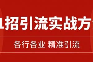 精准引流术：11招引流实战方法，让你私域流量加到爆（11节课完整)